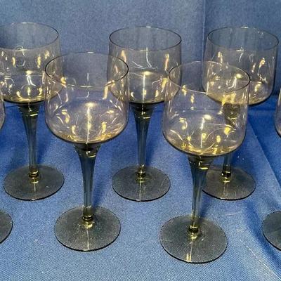 Orrfors Rhapsody Smoke Liquer Glasses Set of 9