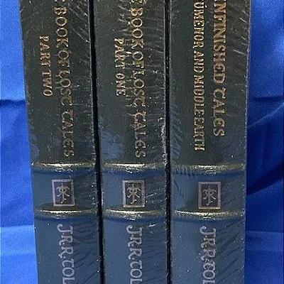 Three Leather Bound Books J R R Tolkien