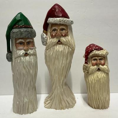 Walter Archambault Hand Carved Wood Santas (KMA20)
