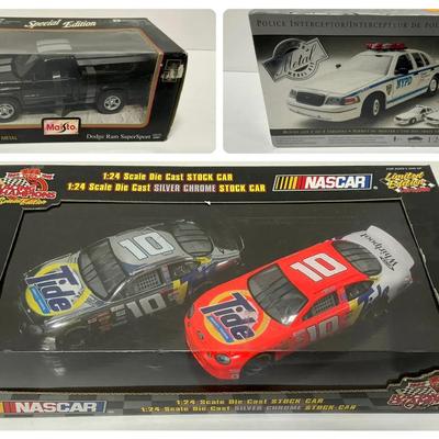 Model Cars - Police, NASCAR, Dodge Ram 