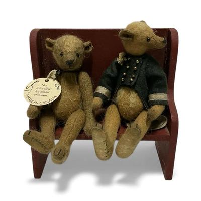 Bears n Company Ingrid Schmid Mini Bears & Bench