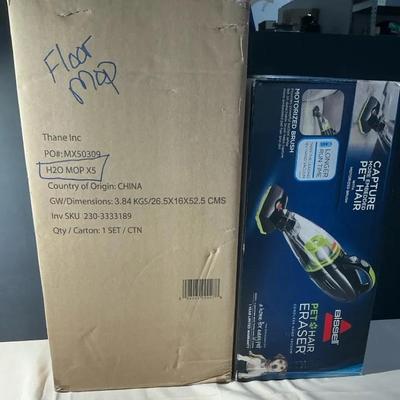 Thane Nib Elrctric Floor Mop & Bissell Pet Hair Eraser Hand Vac 