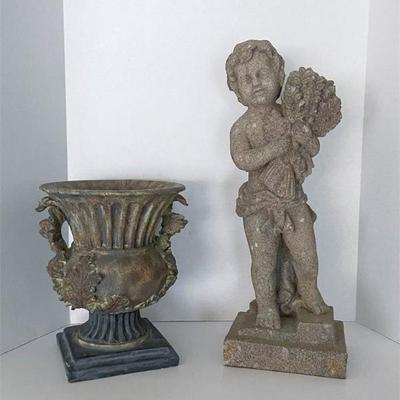 Cherub Figurine & Urn Planter.jpg
