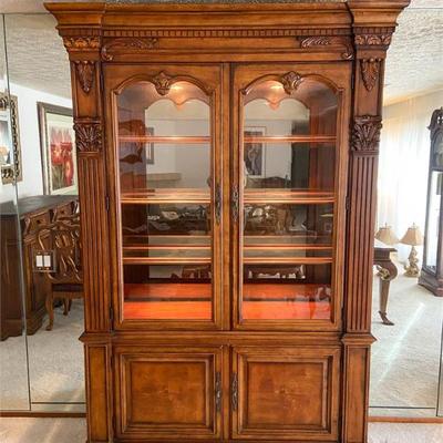 Ornate Century Lighted Display Cabinet.jpg