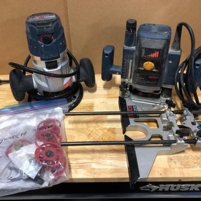 Two Electric Bosch Routers & RA1054 Guide