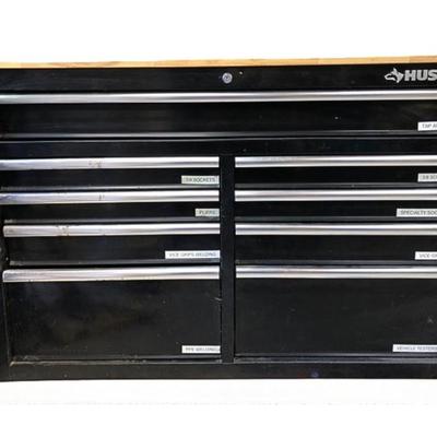 Heavy Duty Husky Toolchest Work Bench #2 - 9 Drawers Filled & Casters