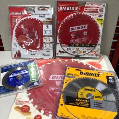 DeWalt, Diablo & AvantiPro Saw Blades – Assorted Sizes, New