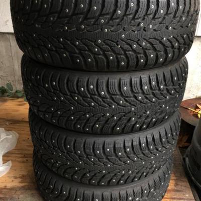 4 Nokian Studded Tires, Size 235/55 R19