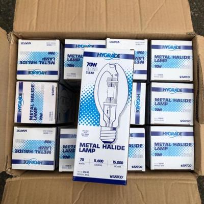 Twelve 70 Watt Hygrade Metal Halide Bulbs - New