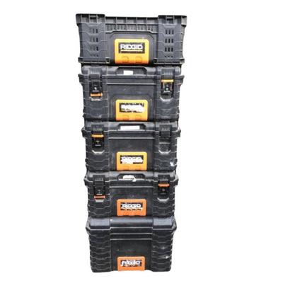 Ridgid Black Modular Containers – Rolling Storage for Shop & Field Use
