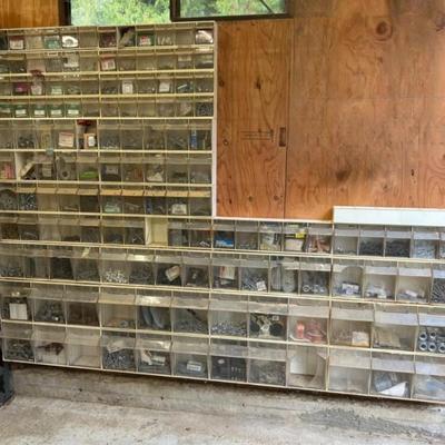 Wall Organizer with Screws, Nails, Washers, Bolts & Much More