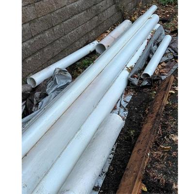 White 4 and 6 inch PVC PIPE - 19 Foot Lengths and Assorted Joins