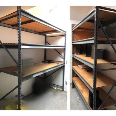 Two Heavy-Duty Husky Style Industrial Shelving Units