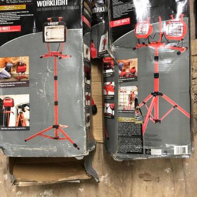 Pair of Husky Worklights in Box – Jobsite Lighting