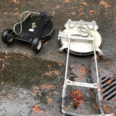 Pair of Large Pressure Washer Deck Scrubbers – 27" Radius Cleaning	