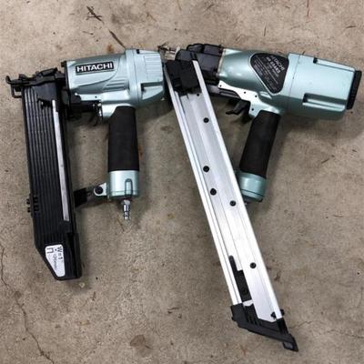 Hitachi NR65AK2 Pneumatic Strip Nailer and N5024A2 Pneumatic Stapler