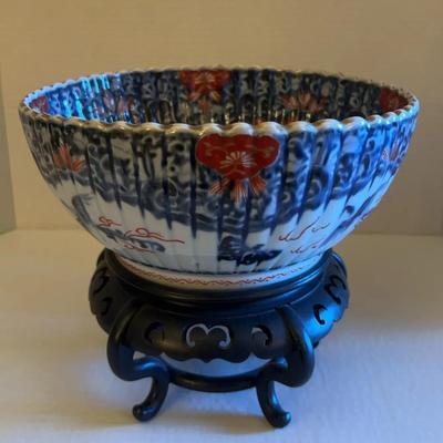 Imari Porcelain Bowl With Stand