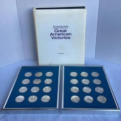 The American Legion Medallic Treasury Of Great American Victories Sterling Silver Coins