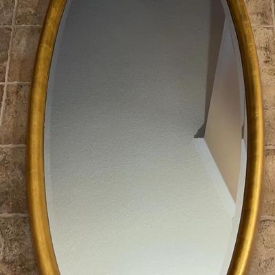 Gold Frame Oval Mirror