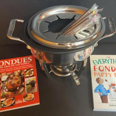 Fondue Pot And Cookbooks