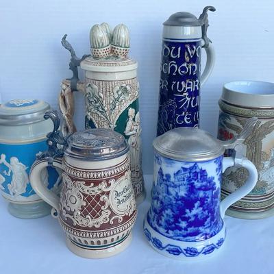 Collection Of Steins In Blue & More (6)