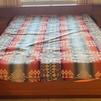 Mobican Queen Maple Toned Bed and night stands