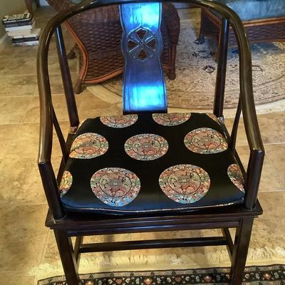 Wooden Asian Themed Arm Chair