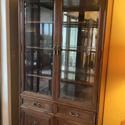 Display Cabinet With Asian Themed Design