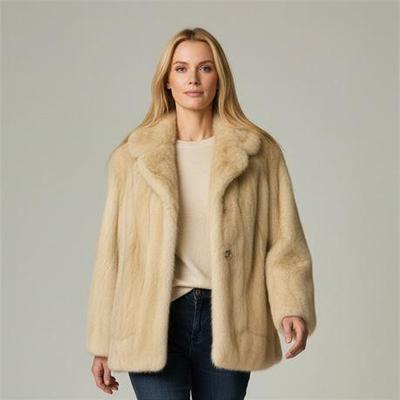 Lot 003  
White Mink Stroller Jacket, Vintage