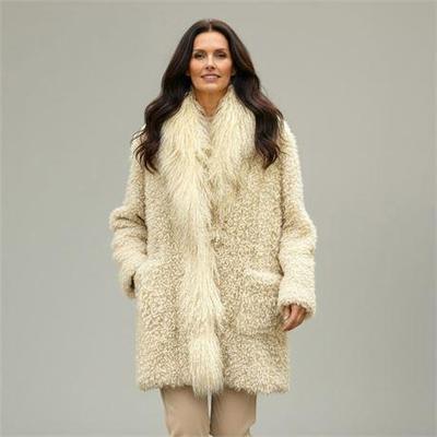 Lot 004 
Novotony Furs, Curly Mongolian Lamb Car Coat