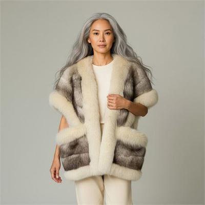 Lot 014   
Norwegian White and Crystal Fox Custom Vest