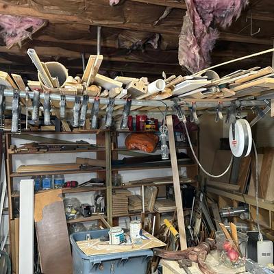 Lot Of Lumber And Woodworking Clamps 