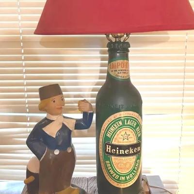 Vintage Heineken Beer Lamp