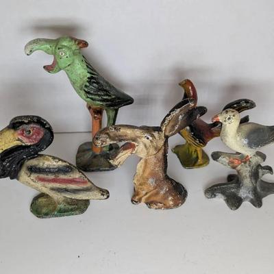5 Cast Iron Animal Theme Bottle Openers 