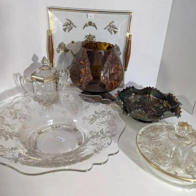 Carnival, Etched & MCM Glassware