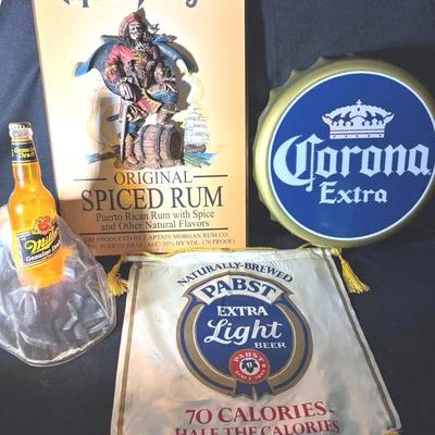 Captain Morgan, Pabst Blue Ribbon, Corona Extra, Miller 