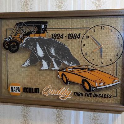 Vintage 1984 NAPA advertising Clock 