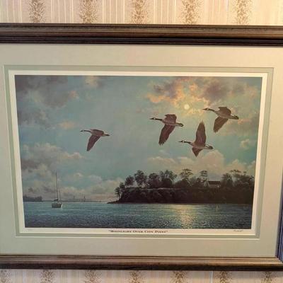 Ed Hatch Signed Print... Moonlight Over City Point