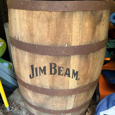 Jim Beam Wooden Whiskey Barrel 