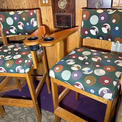Pair Of Billard Bar Stools