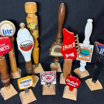 11 Collectible Brew Taps-Coors, Stroh, Budweiser, Amstel & More