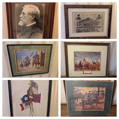 Group Of Civil War Themed Prints