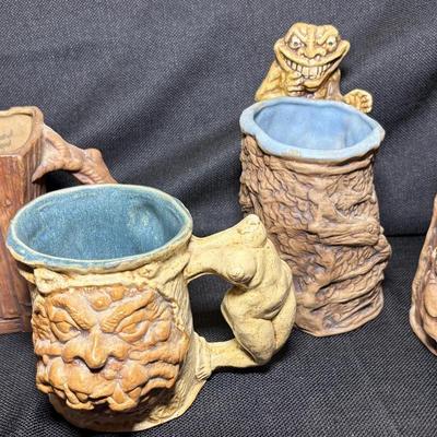 Four Jim Rumph Tankard Mugs 1970’s