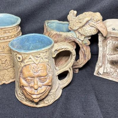 Collection Of 4 Jim Rumph 1970s Pottery 