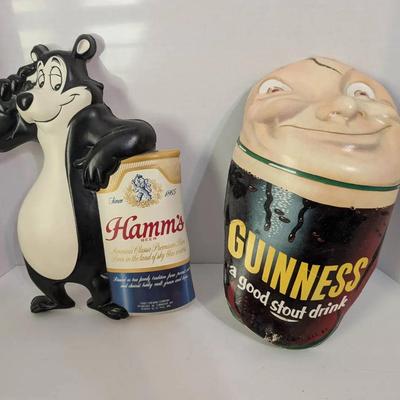 Hamm's & Guinness Beer Signs 