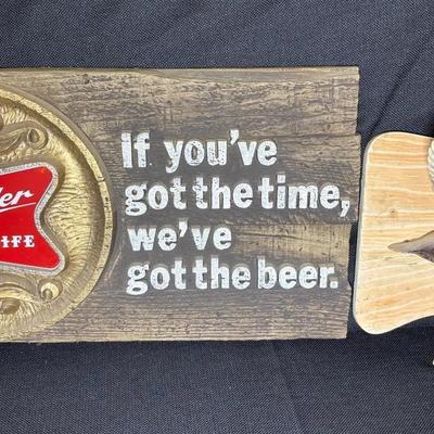 Miller High Life & Utica Club Advertising Signs 