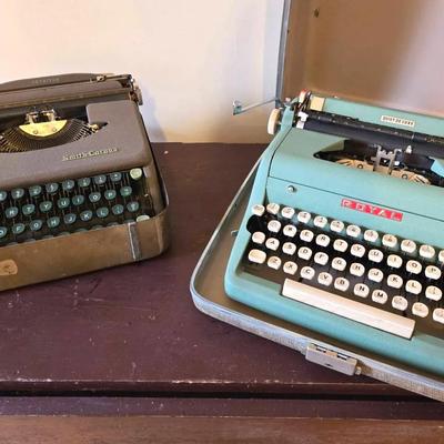 2 Vintage Typewriters: Smith Corona & Royal 