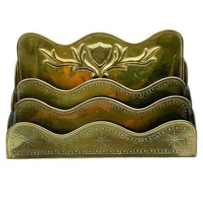 Sale Photo Thumbnail #16: Lot 066   
Vintage Brass Letter Rack