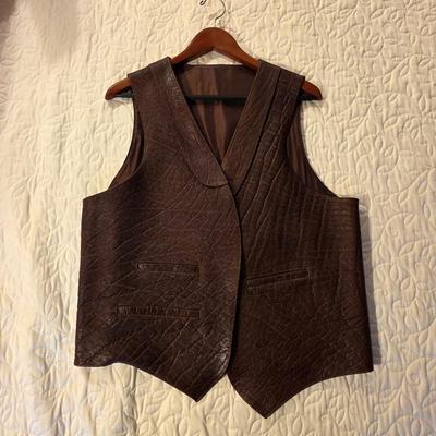 Murga Boot Company custom made elephant (pre-ban)  leather vest