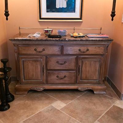 Stunning Lexington marble top buffet